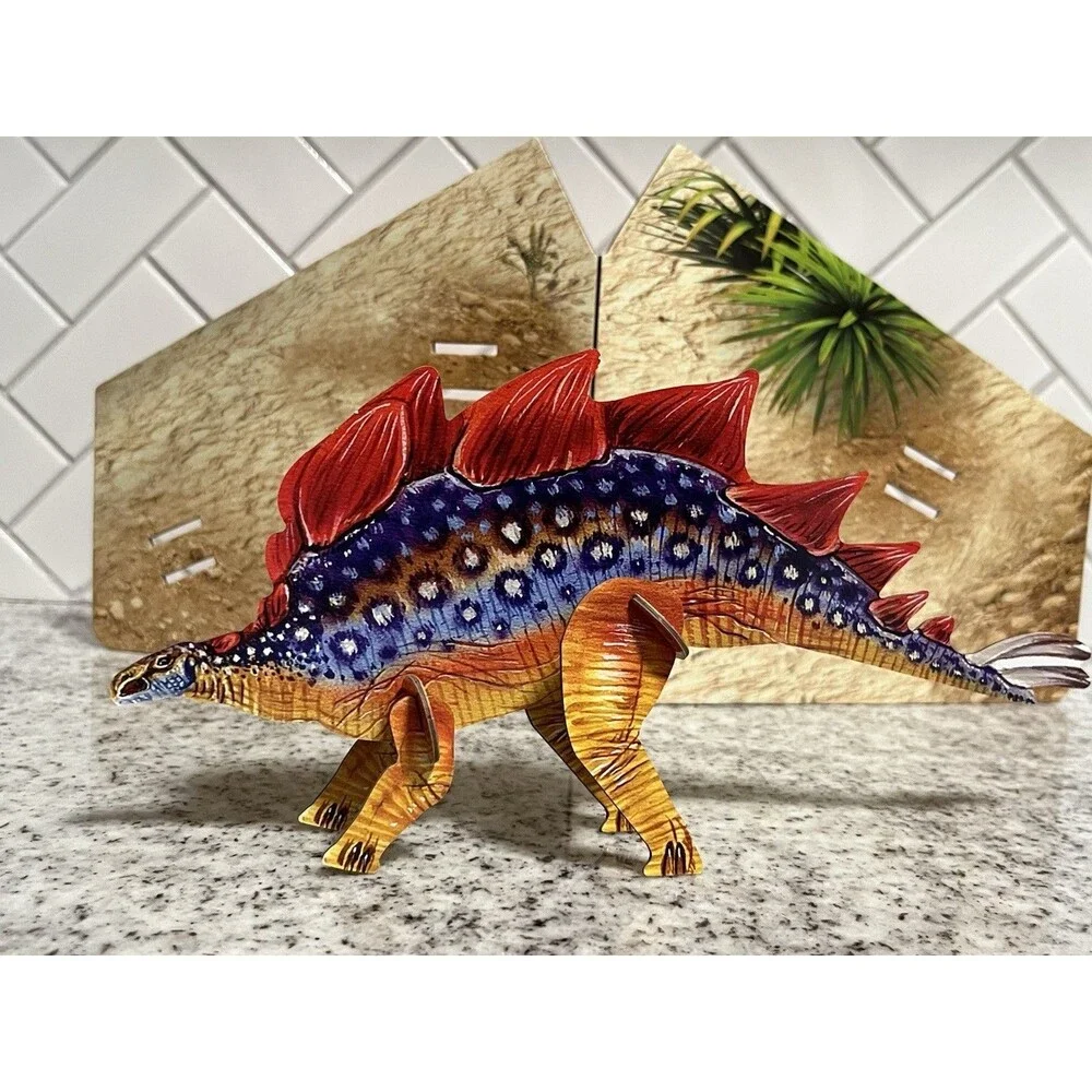 Learning Adventures Dinosaurs Activity Kit Diorama Stickers 3D Models Incomplete